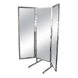 tri-fold 3 way mirror