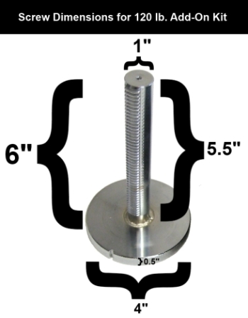 Quick-Lock Screw for 120 Pound Ironmaster Quick-Lock Dumbbell Add-On Kit