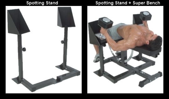 Ironmaster Quick-Lock Dumbbell Spotting Stand and Super Bench Combo