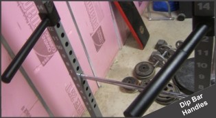 separate dip bar handles for power rack