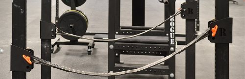 Power rack safety strap system