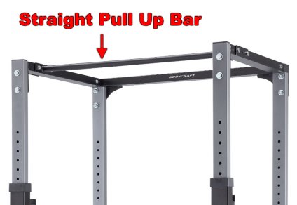 power rack with straight pull up bar