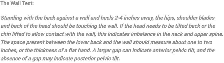 Wall test quote from kinesiologist Rob Williams