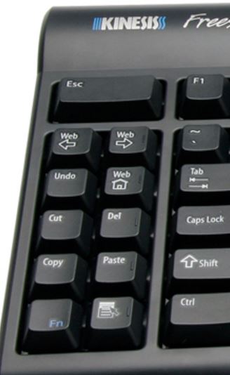 Kinesis Freestyle 2 keyboard with 10-key pad with hotkey shortcuts
