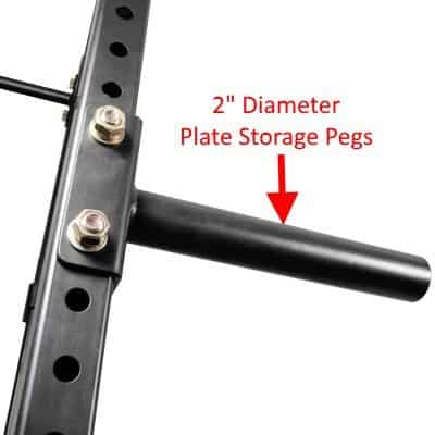 2 Inch Diameter Weight Storage Pegs for Titan T-3 Series HD Power Rack