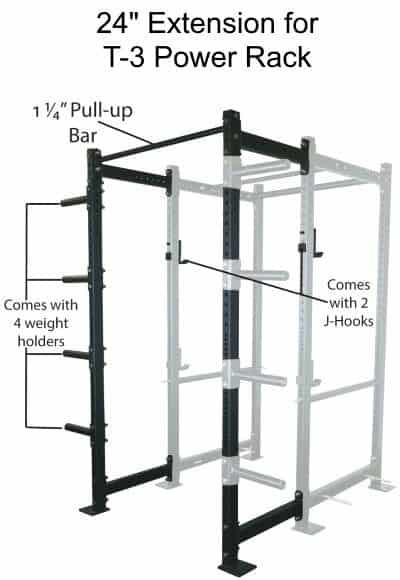 24 Inch Extension Kit For T-3 Power Rack