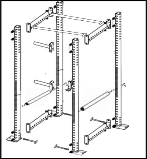 Titan T-3 Series HD Power Rack Assembly