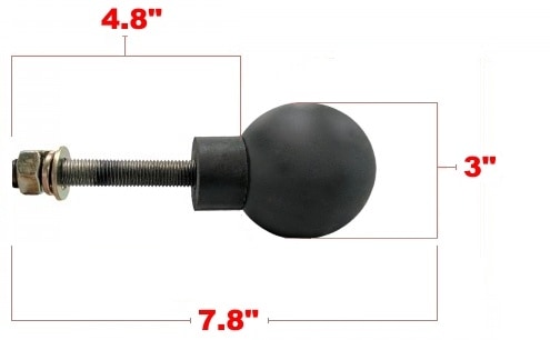 Dimensions of 3 Inch Pull Up Spheres For X-3 Power Rack