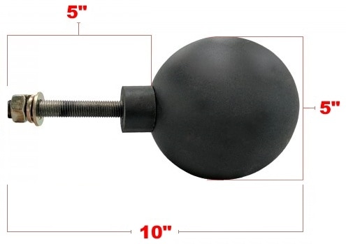 Dimensions of 5 Inch Pull Up Spheres For X-3 Power Rack