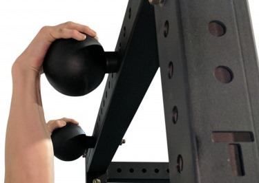 Hanging onto 5 Inch Pull Up Spheres For X-3 Power Rack