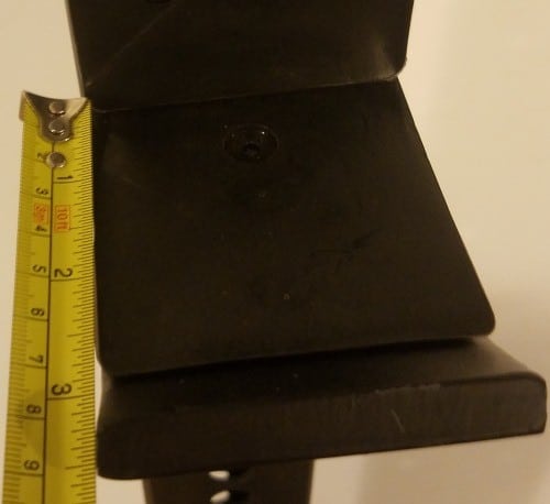 Depth Measurement of Front Portion of X-3 J-hook - Not Including Lip or Upper UHMW Plastic