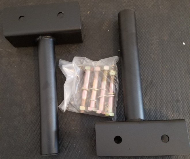 Titan X-3 Bolt-On Weight Plate Holders Unboxed - All Parts Inside Box Labeled X3JWHOLD