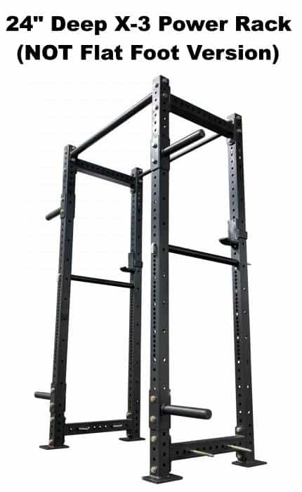 X-3 Power Rack - 24 Inch Depth - Side Angle View