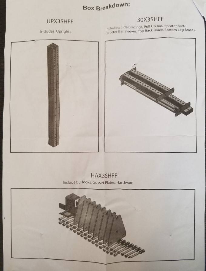 Titan X-3 Short Flat Foot Power Rack Instructions - Box Breakdowns