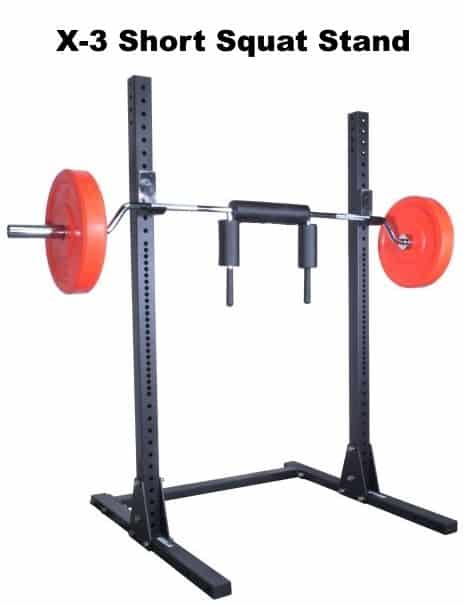 X-3 Short Squat Stand - with Safety Squat Barbell