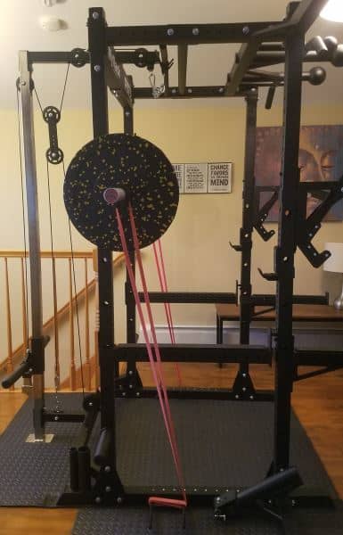 Force USA MyRack Band Pegs - Set Up for Band Squats