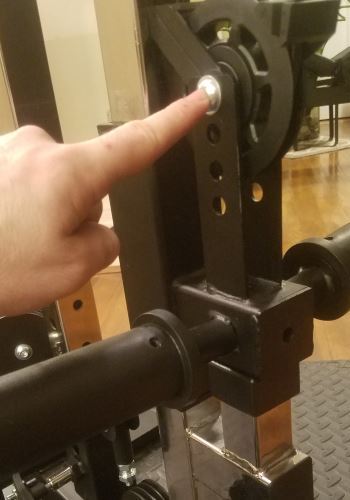 Force USA MyRack Cable Crossover Attachment - Weight Holder Bracket - Pulley Installation - 4th Hole