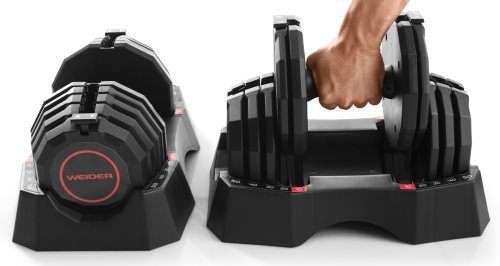 Adjusting Weight on Weider Select-a-Weight Adjustable Dumbbell Set