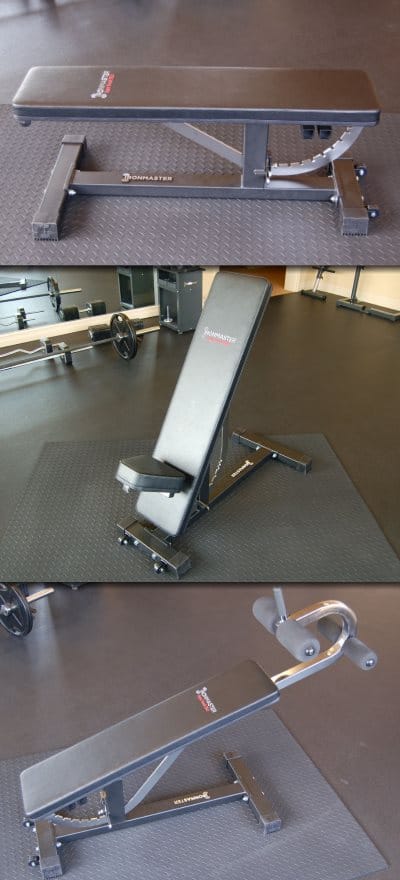 Ironmaster Super Bench Pro in Flat Incline and Decline Positions