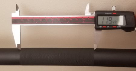 120mm Center Knurl Length Measurement on the Vulcan Absolute Power Bar