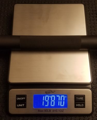 Accuracy of Bar Weight for Vulcan Absolute Power Bar - 19.87kg