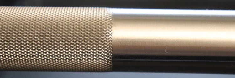 Rep Stainless Steel Deep Knurl Power Bar EX - Knurl Imperfection at Edge