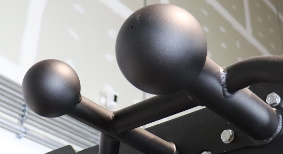 Force USA G20 Globe-grip Chin Up Bar - Closeup of Small and Large Globes