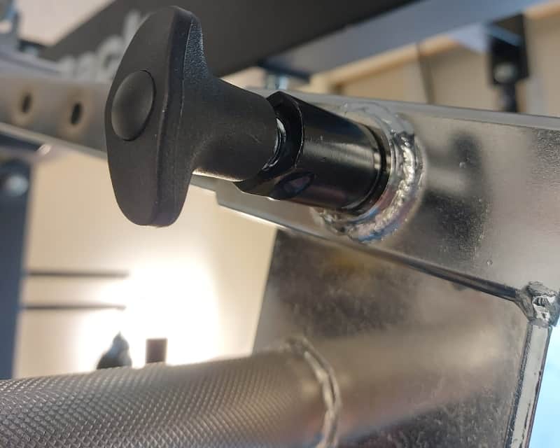 Locking Pop-Pin Adjustment Mechanism on the Ironmaster Ultimate Row Handle