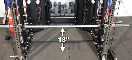 Force USA G15 Smith Machine - Distance from Floor to Bar in Lowest Position