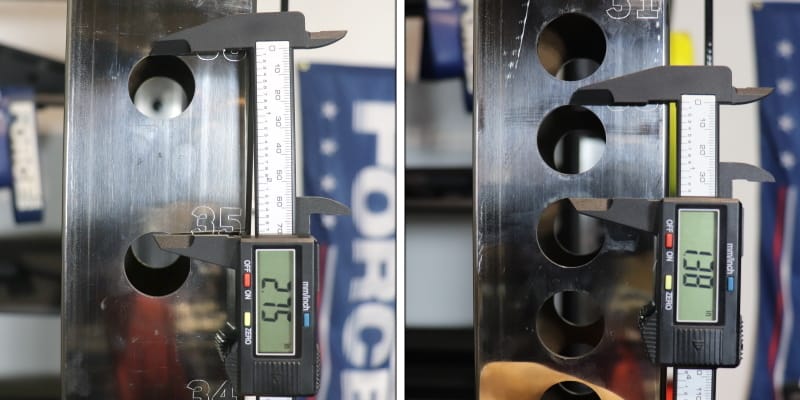 Force USA X15 Half Rack Hole Spacing