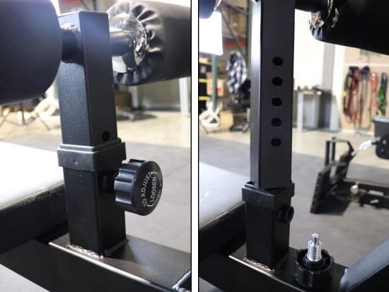 Force USA X15 - Leg Holder Adjustment Settings for the Lat Pulldown Seat Attachment