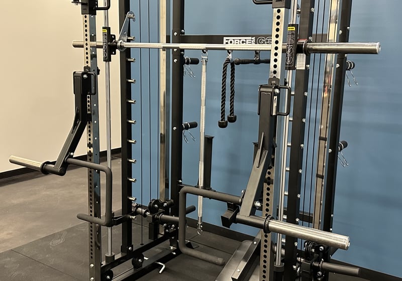 Force USA G3 Jammer Arms - Installed on Power Rack