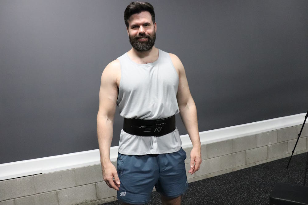 Alex from King of the Gym Wearing the A7 PAL Lever Belt