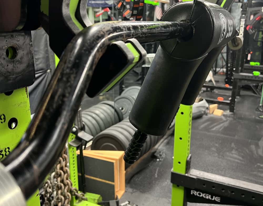 Bells of Steel SS3 Safety Squat Bar - Bar Camber Closeup