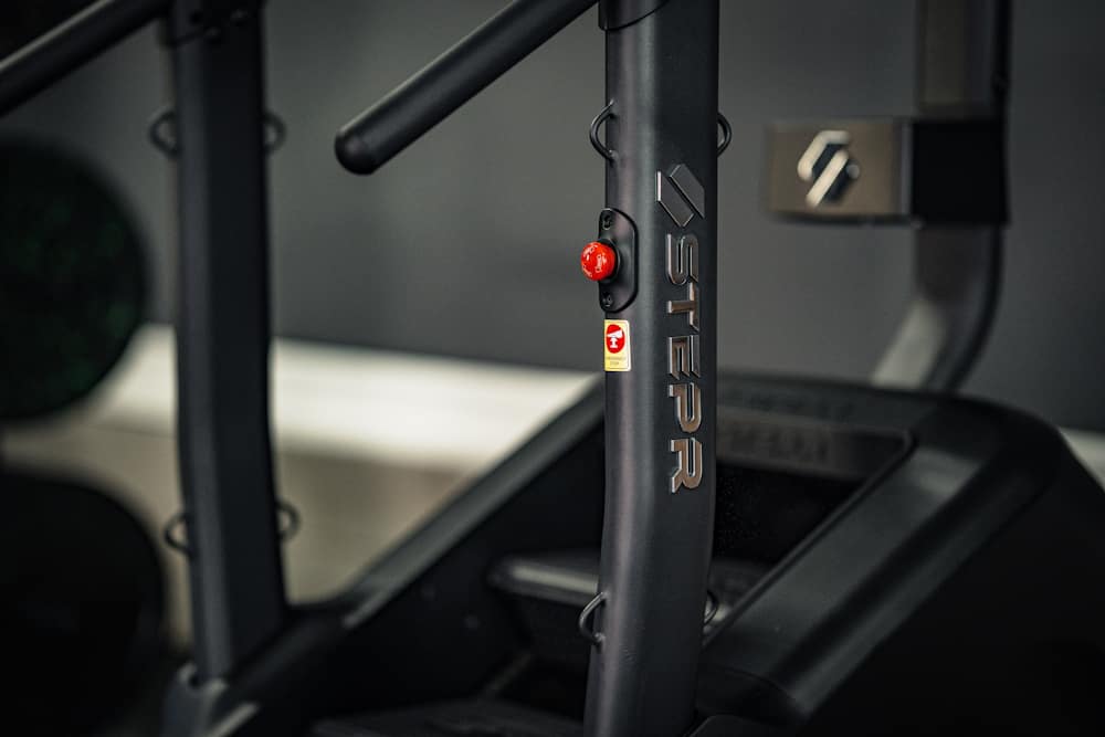 STEPR Stair Climber - Emergency Stop Button on Right Side Rail