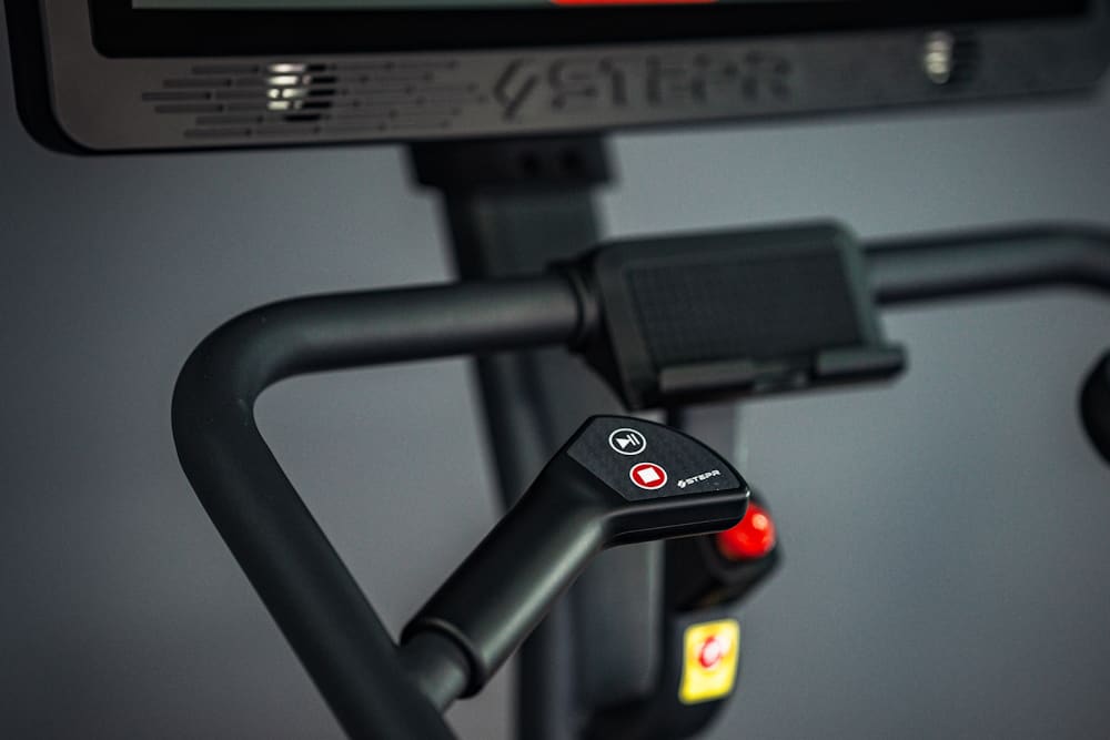 STEPR Stair Climber - Handle Controls for Play, Pause, and Stop