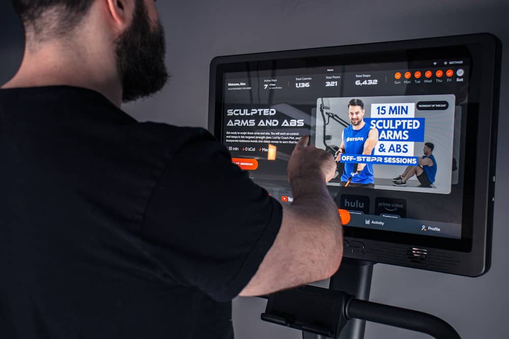 STEPR Stair Climber - Using Touchscreen on the App Home Screen