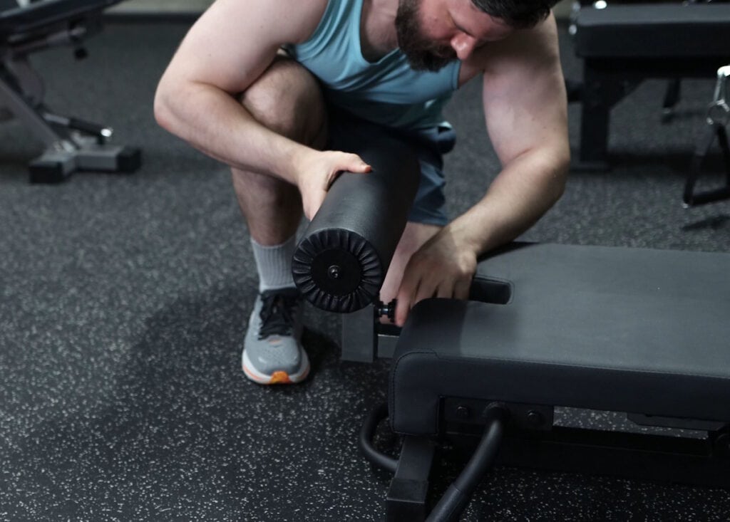 Nordic Back Extension Machine V2 - Hip Thrust Roller Pad Installation