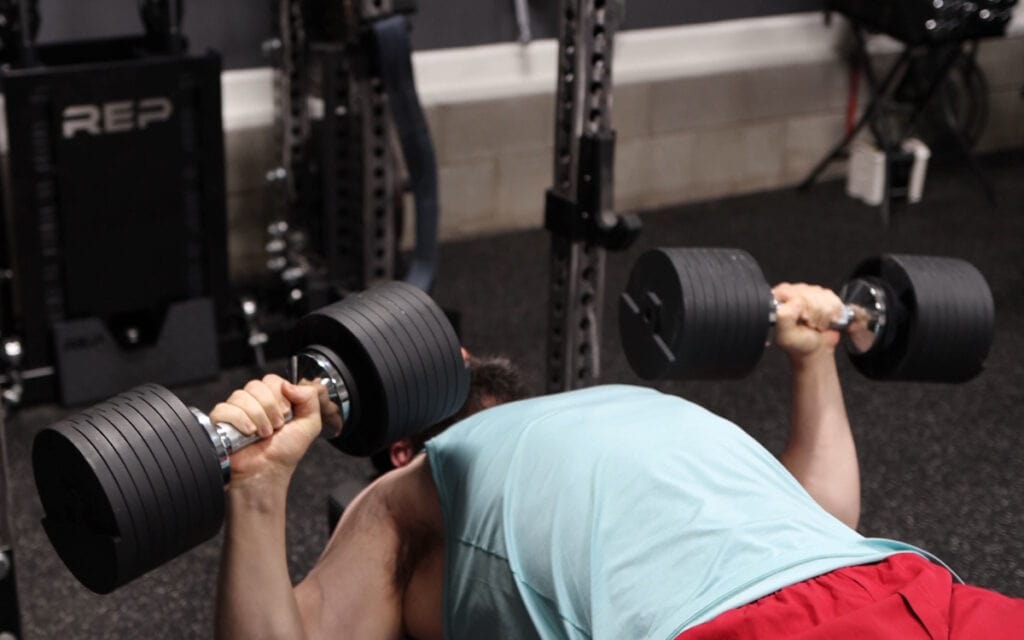 Bench Pressing With the Snode AD80 Adjustable Dumbbells