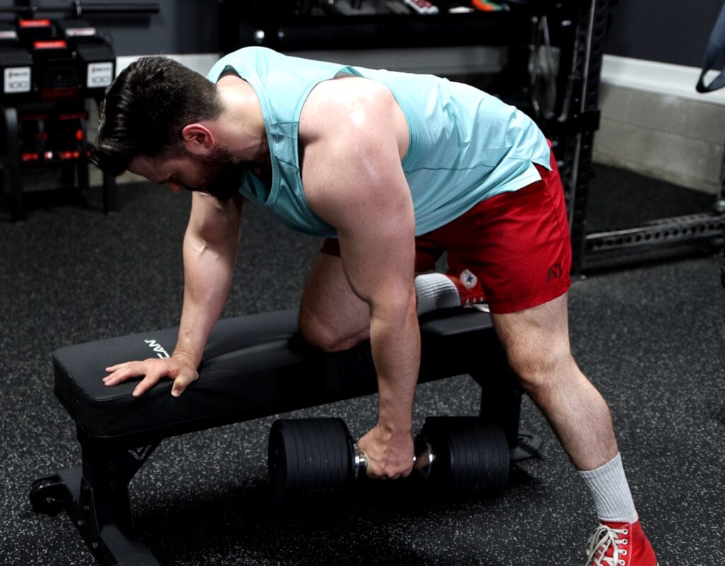 One Arm Rows on the Snode Adjustable Dumbbells