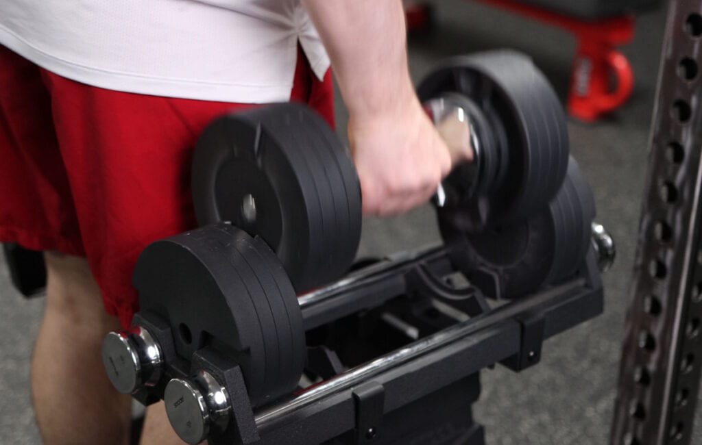 Pulling or Placing the Dumbbell Directly Vertically to Prevent the Snode AD80 Plates from Catching