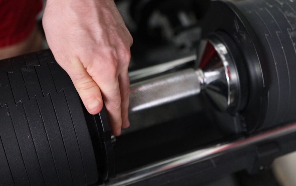 Putting the M-Plate Magnetic Adder Weights on the Snode Adjustable Dumbbells