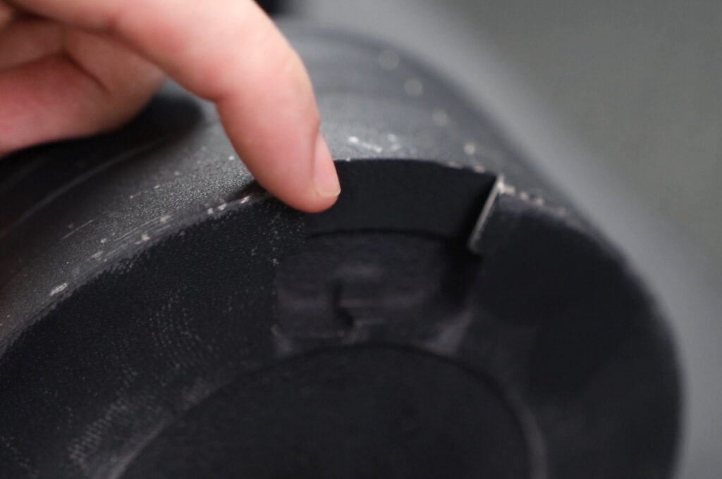 Sharp Indented Portion on the Snode AD80 Dovetail Design