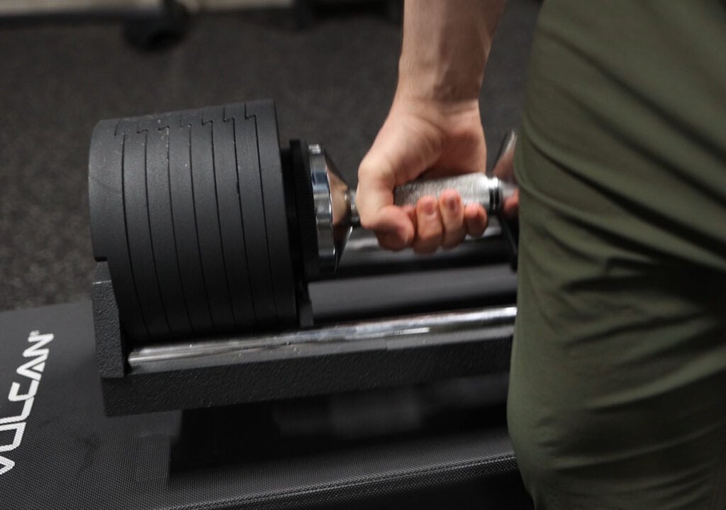 Snode AD80 Adjustable Dumbbells - Cradles Can Lift Up With the Dumbbells