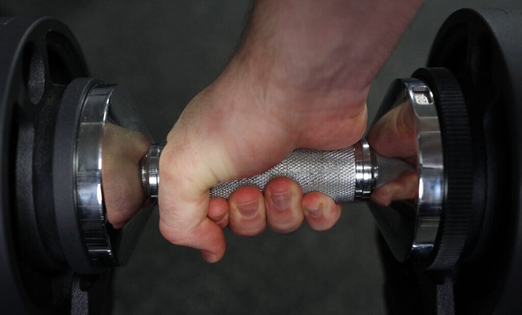 Snode Adjustable Dumbbells - Knurling Grip and Handle Length