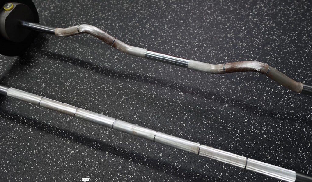 Knurl Marks on the MX Select Adjustable Barbell - Curl Bar and Straight Bar