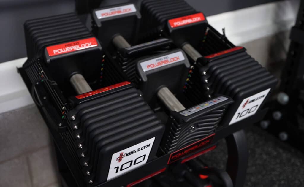 No Adder Weights on the PowerBlock Commercial Pro 100 Adjustable Dumbbells