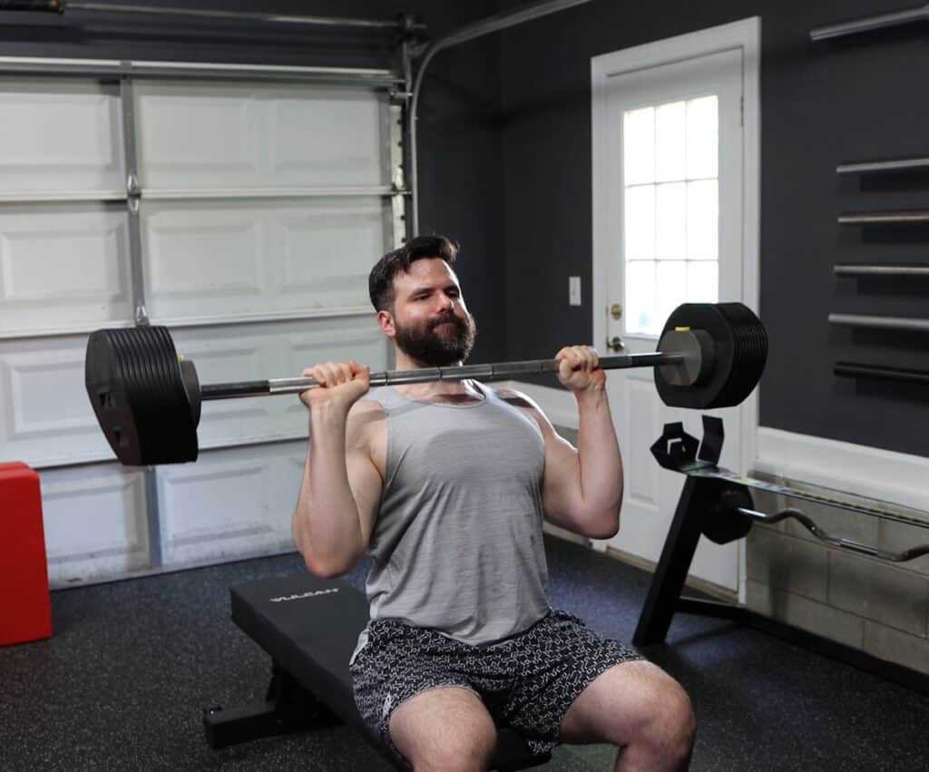Overhead Press on the MX Select Adjustable Barbell