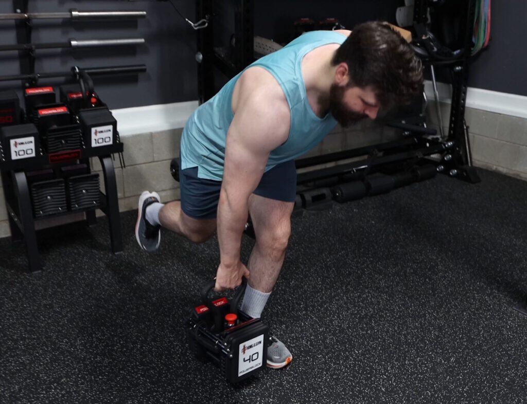 Single Leg RDLs With the PowerBlock Pro 100 Kettlebell Handle