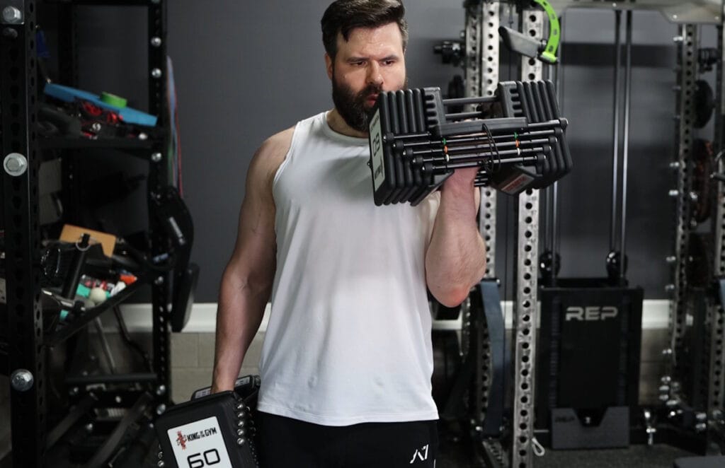 Supinating Curls With the PowerBlock Commercial Pro 100 Adjustable Dumbbells